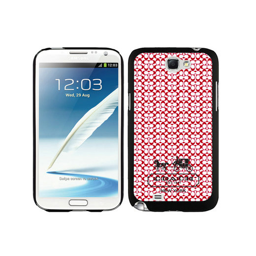 Coach In Confetti Signature Red Samsung Note 2 Cases DTM